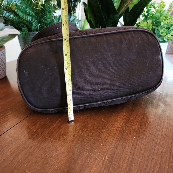 VERA BRADLEY Espresso Brown Microfiber Purse Zebra Lining Used Good Condition - Picture 12 of 15